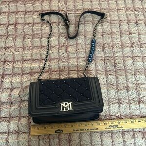 Beautiful Blue with Blue Pearls MB Crossbody bag